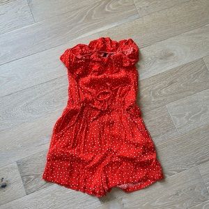 VICI red short jumper strapless. Size small